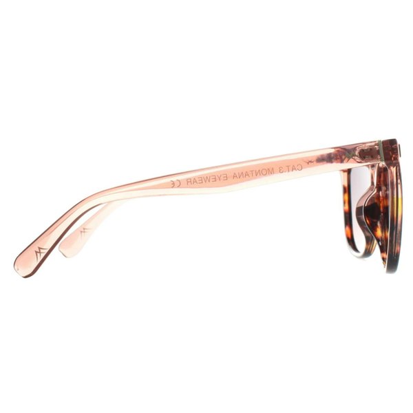 Montana Sunglasses MP190 D Shiny Clear Pink Turtle Grey Pink Gradient Polarized