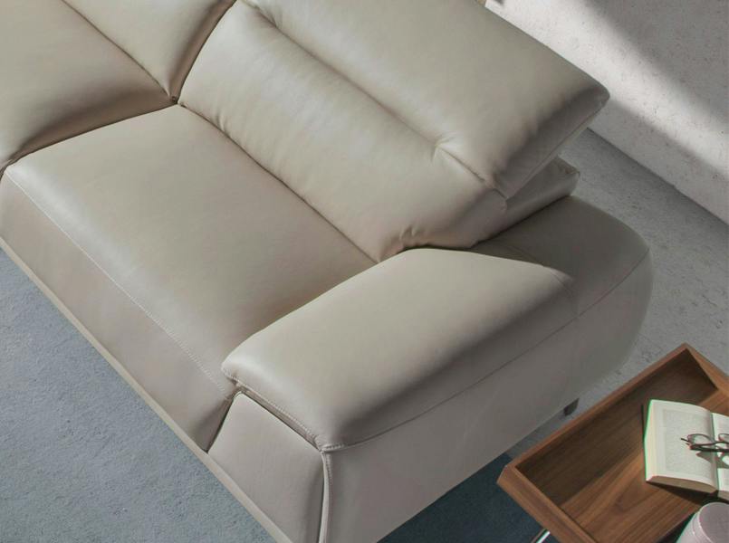 Angel Cerdá Corner sofa in taupe grey leather 6149/6150