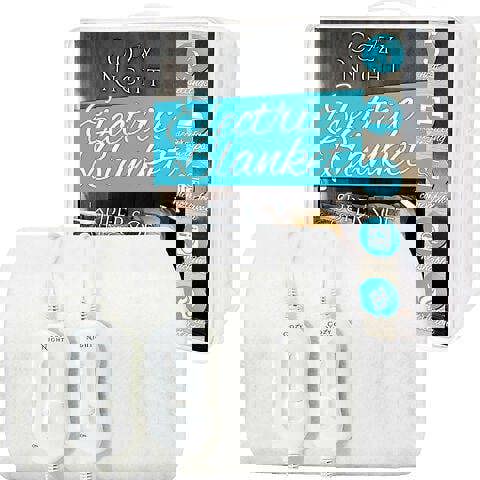 Cozy Night Electric Blanket Double Size Heated with 3 Heat Settings - Machine Washable with Overheat Protection