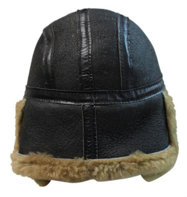 Infinity Leather Mens RAF Aviator Sheepskin B-55 Trapper Hat