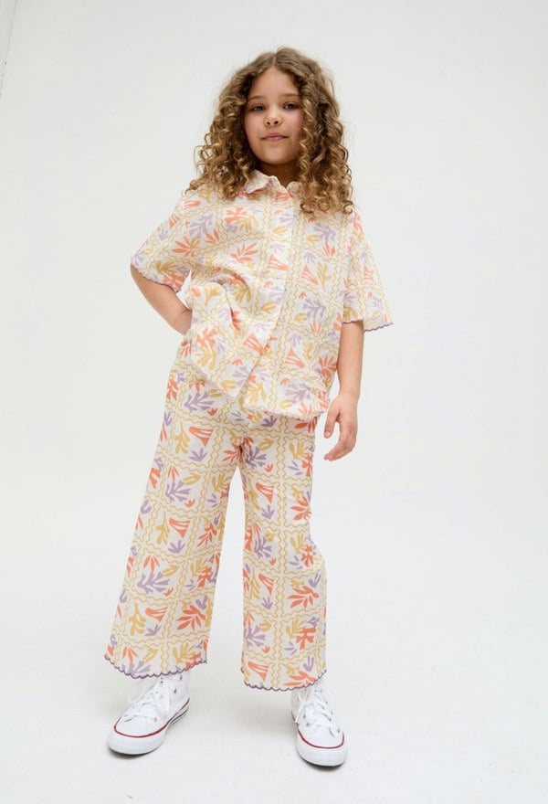 Kids Gilly Scallop Edge Matisse Print Trouser In Multi - image 1