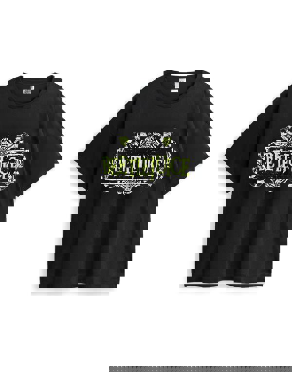 Beetlejuice Womens Multicoloured Logo Short Sleeve Long Leg Pyjama Set