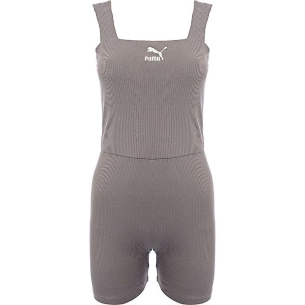 Puma Women's Storm Grey Ribbed Unitard