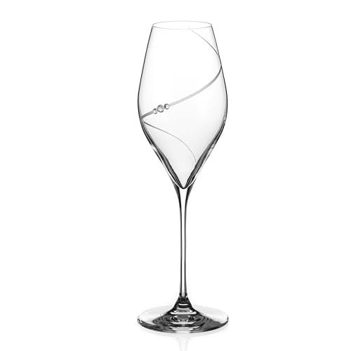 Diamante Swarovski Prosecco Glasses - 'Silhouette' Single