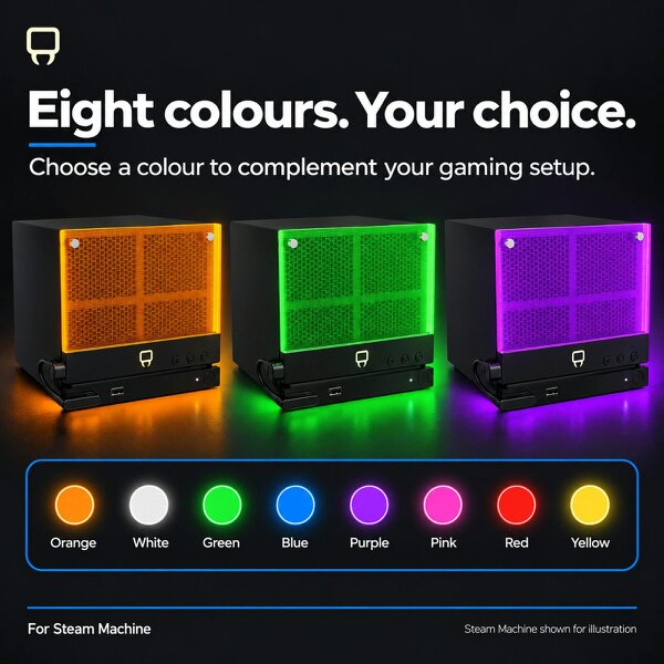 Venom Steam Machine LED Face Plate with Eight Colour Options