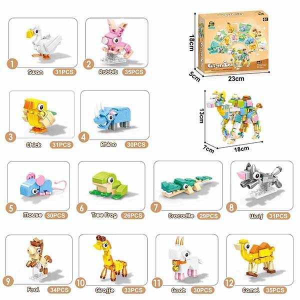 Leaper Children' s Creative Assembleable Building Block Toy Set