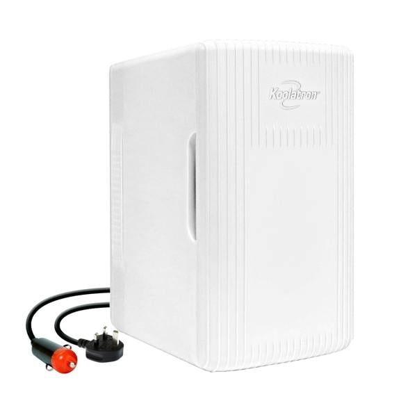 Koolatron 6L Mini Fridge 8 Can White Skincare Fridge | Quiet, Portable 12V Cooler & Warmer for Home & Car