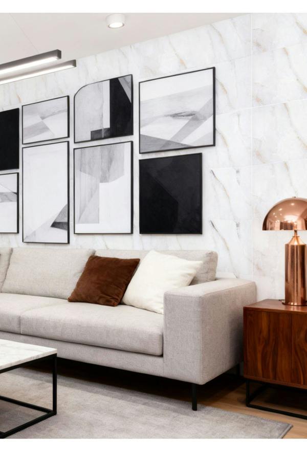 Groundlevel Self Adhesive Marble Effect Tiles