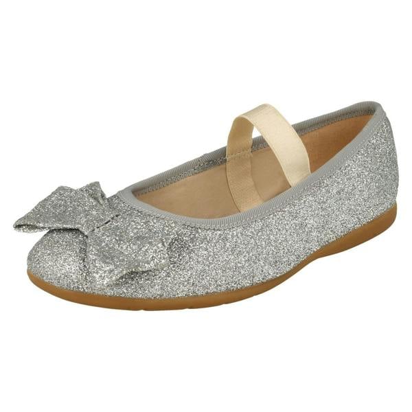 Clarks Girls Clarks Glitter Bow Detailed Shoes Dance Bow K