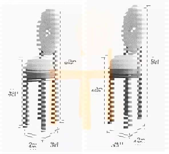 Evelyn Donut Dining Chair, Boucle-Weilai Concept-Weilai Concept