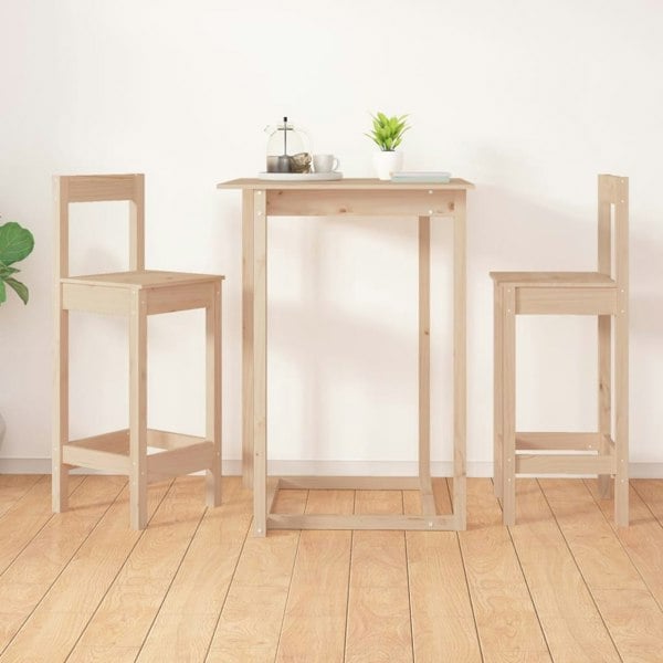 Berkfield Bar Chairs 2 pcs 40x41.5x112 cm Solid Wood Pine