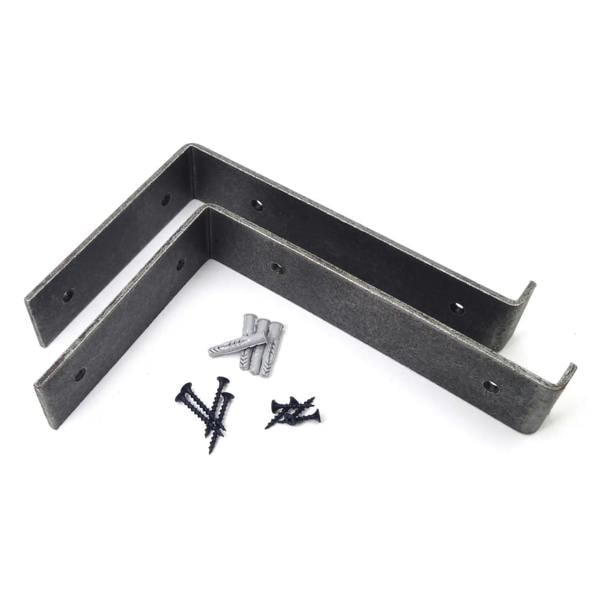 Pair of Industrial Scaffold Board Shelf Brackets Cast Iron
