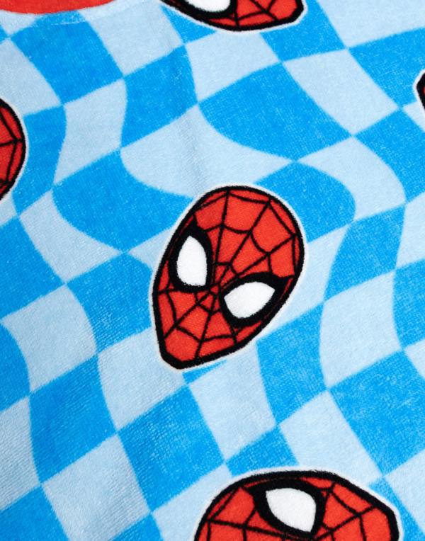 Vanilla Underground Spiderman Boys Blue Character Head Poncho Towel (One Size)