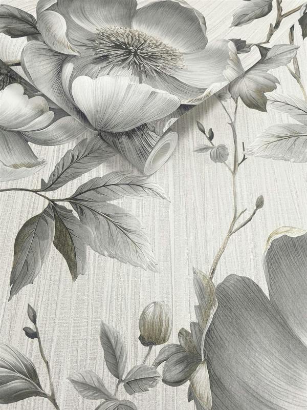 Alethia Floral Grey Wallpaper image 5
