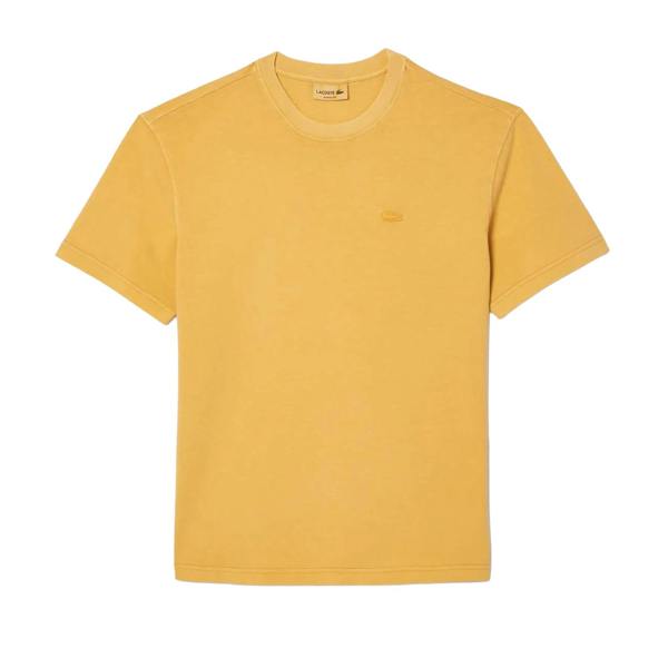 Lacoste Mens Natural Dyed T-Shirt - Orange - 