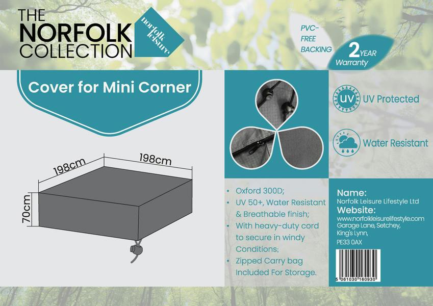 Norfolk Leisure Mini Corner Cover  L198cm x W198cm x H70cm