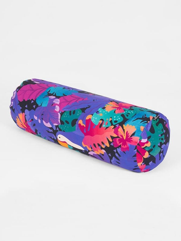 Yoga Studio Organic Buckwheat Floral Meditation Bolster Cushion