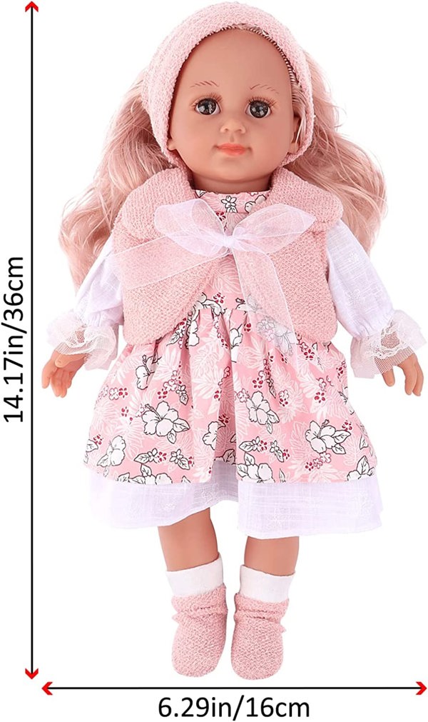 deAO Toys Toys Dress-Up Toy Baby Girl Doll Set
