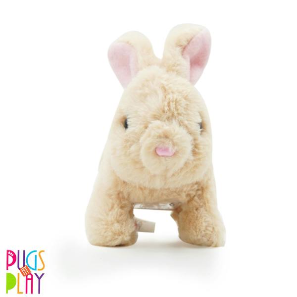 Pugs at Play Cookie Jumping Rabbit Interactive Plush Toy