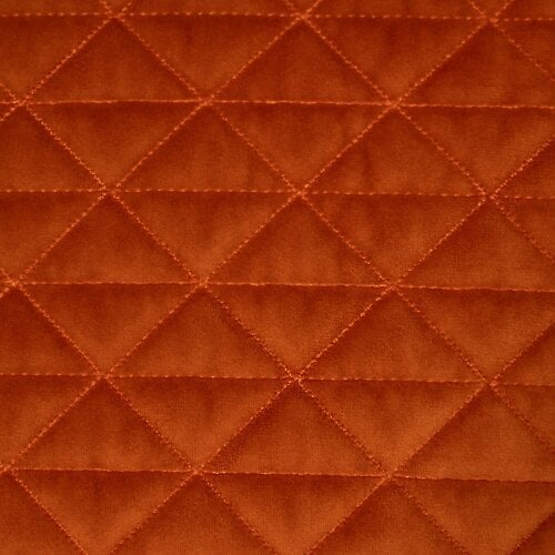 Riva Home Quartz Cushion Cover with Geometric Diamond Design - Jaffa Orange/Teal