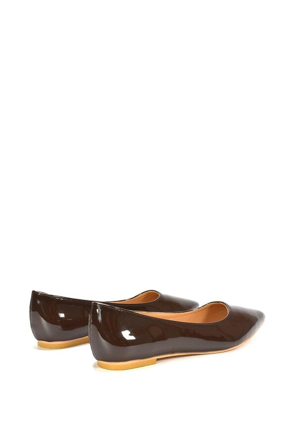 XY LONDON Slip on Pointed Toe Flat Ballerina Pump Shoes