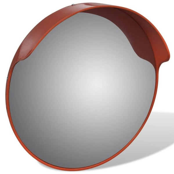Berkfield Convex Traffic Mirror PC Plastic Orange 45 cm Outdoor