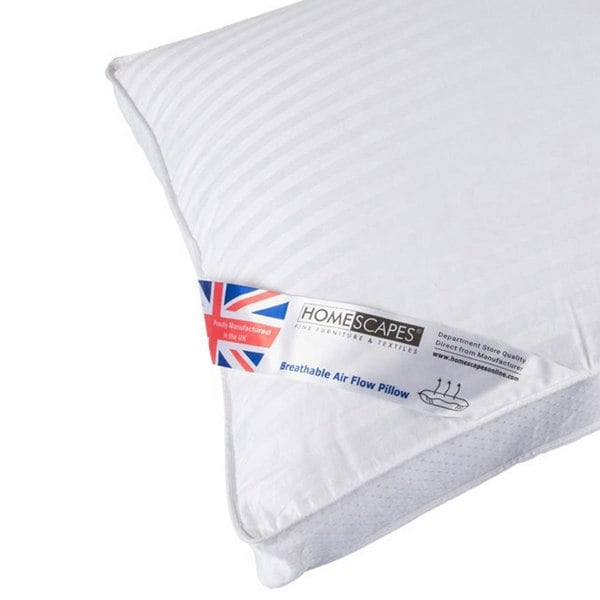 HOMESCAPES Air Flow Pillow Super Microfibre, 48 x 74 cm