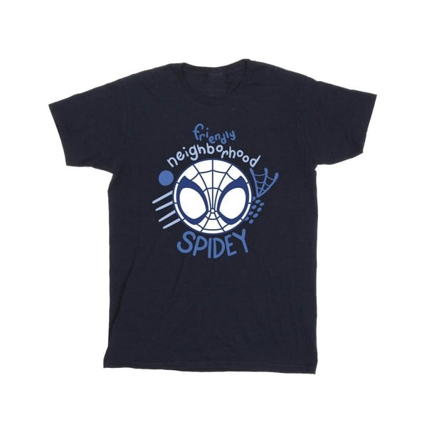 Marvel Boys Spidey And His Amazing Friends Neighbourhood T-Shirt - Navy Blue