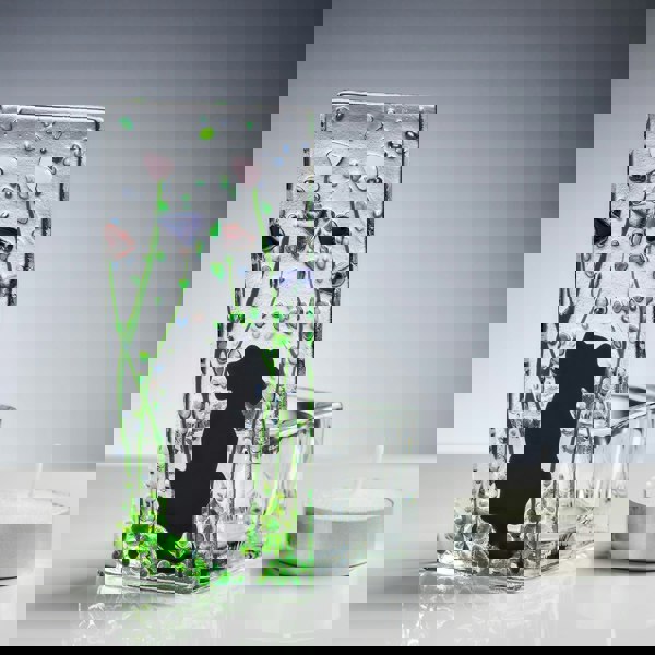 Handmade Fused Glass - Tea Light Holder - Dog - Violet