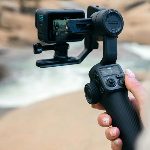 GoPro Fluid Pro AI Gimbal, Smart Tracking Stabilizer for Action Cams & Phones