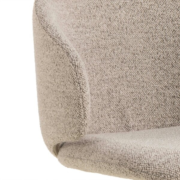 Wyld Haus Valley Beige Boucl? Fabric Swivel Dining Chair