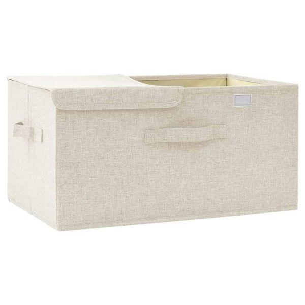 Berkfield Storage Box Fabric 50x30x25 cm Cream
