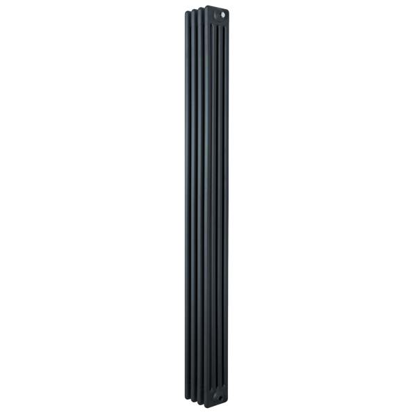 Traditional 4 column radiator in anthracite grey, featuring a sleek vertical design with a textured finish, measuring 1800 x 200mm