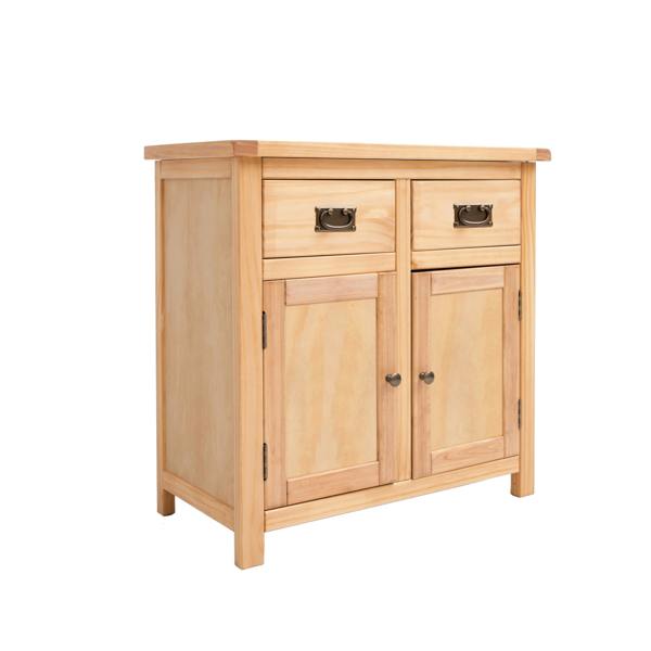 Cabinet Bits Lugo Waxed 2 Drawer 2 Door Sideboard Brass Drop Handle