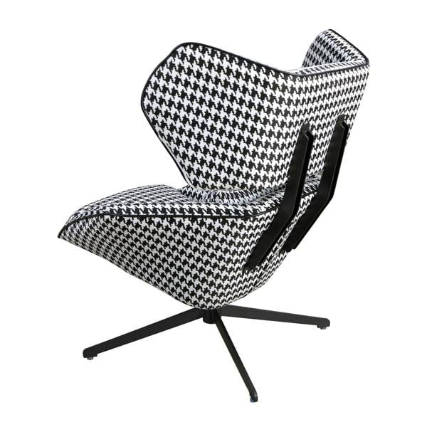 Angel Cerdá Black and White Fabric Swivel Armchair 5142