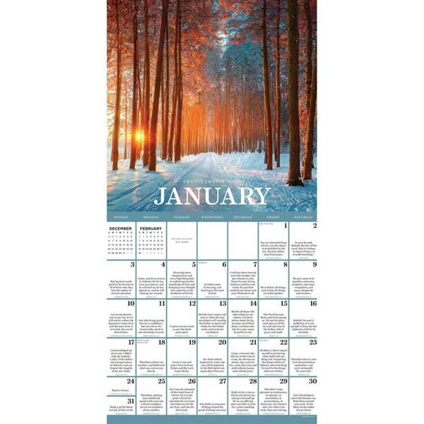 Religion Daily Verse Calendar 2027, Wall Calendars, Month To View, Lifestyle, Gift