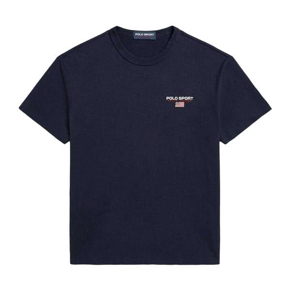 Ralph Lauren Mens Polo Flag Logo T-Shirt - Navy - 