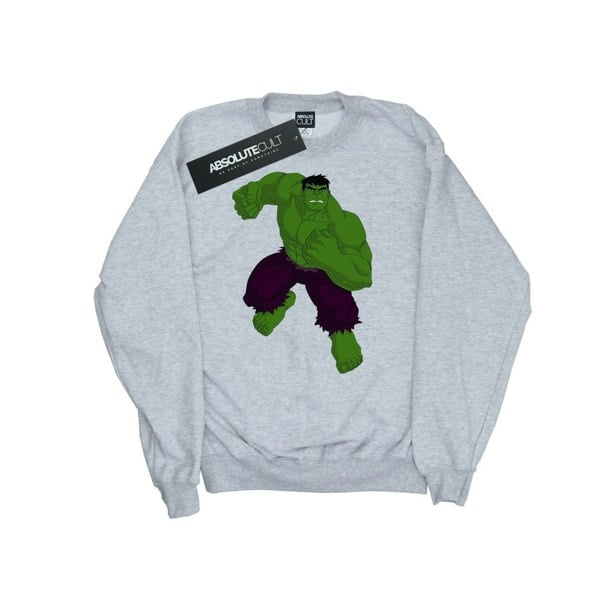 Marvel Boys Hulk Pose Sweatshirt - Sports Grey