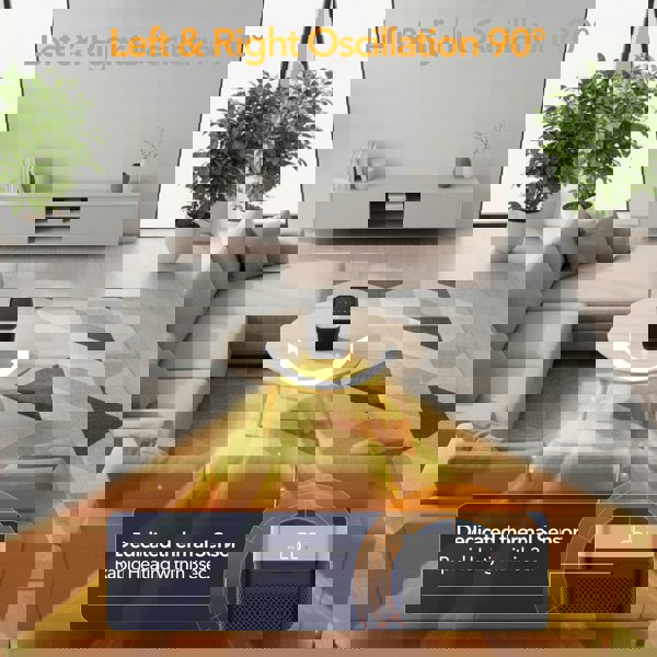 Air Pro Portable Electric Space Heater 10" - Remote Control -  LED Display 1-12HR Timer