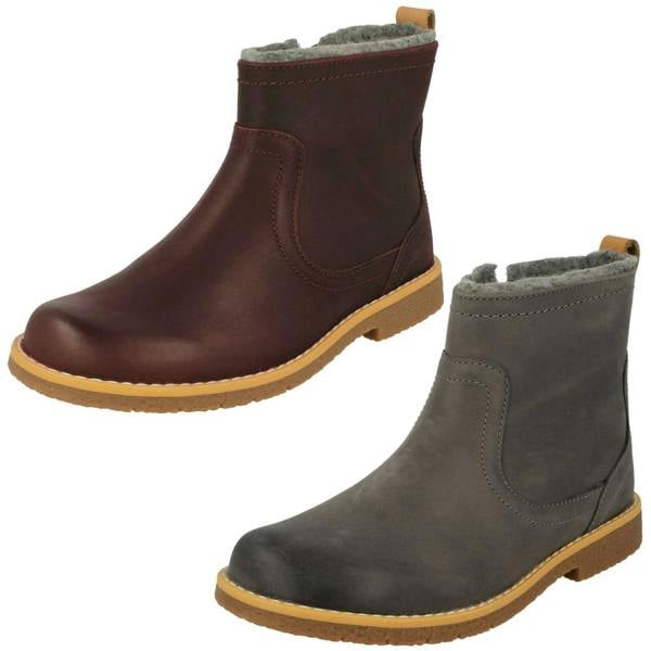 Clarks Girls Clarks Stylish Ankle Boots Comet Frost