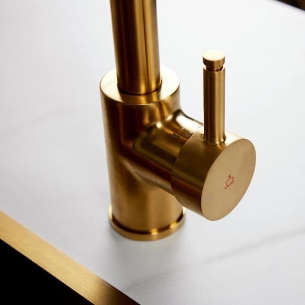 Flode Solo | Single Lever 3 in 1 Instant Boiling Tap | Brushed Gold Finish