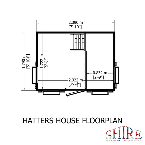 Shire Hatters House 8x6 Children's Playhouse