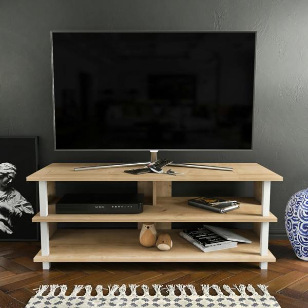 Decorotika Pueblo Modern Tv Stand TV Cabinet for TV's up to 55"