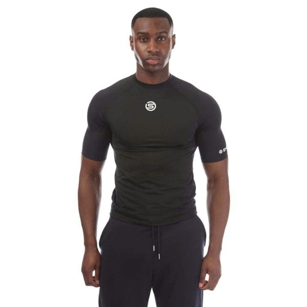 Skins Mens Series-1 Short-Sleeved Top - Black/Blackwatch
