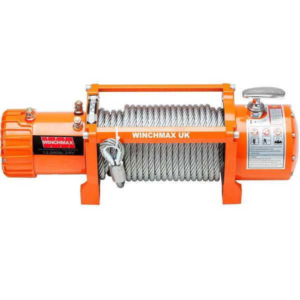 Winchmax 13,500lb 24V Winch 26m x 95mm Steel Rope