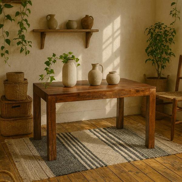 Wyld Haus Phuket 180cm Dark Mango Wood Large Dining Table