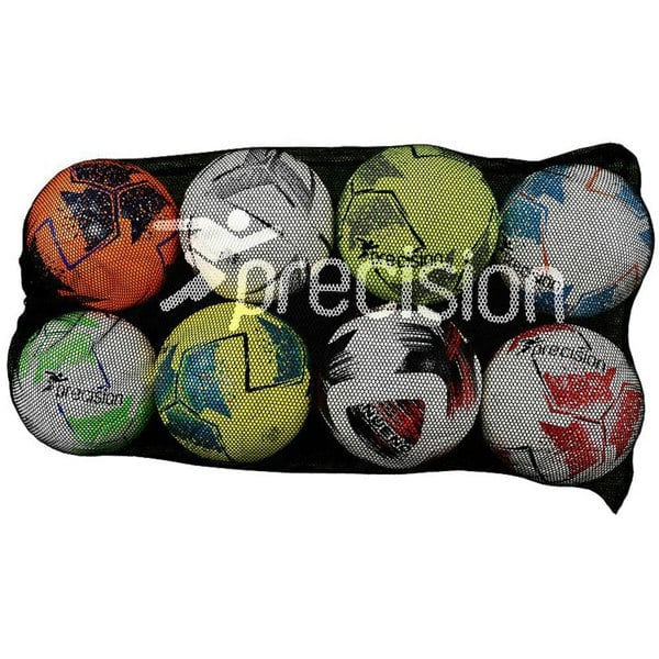 10 Ball Football Mesh Carry Sack Bag - Draw String Nylon - Holds 10x Size 5