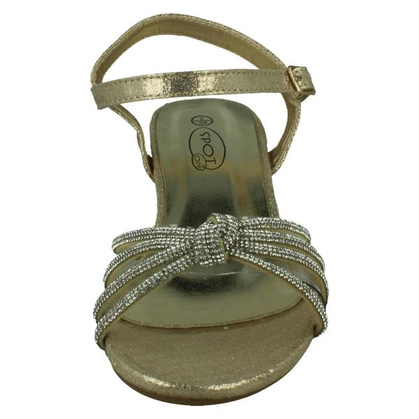 Spot On Girls Spot On Ankle Strap Diamante Sandals H1121