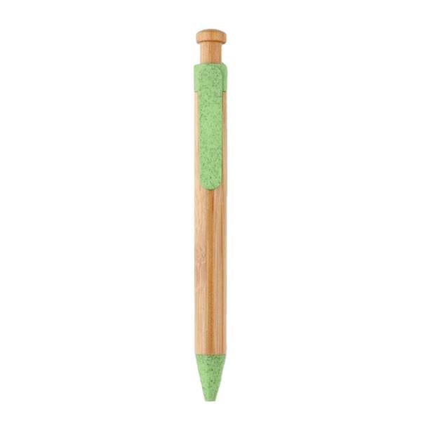 MidOcean Toyama Bamboo & Wheat Straw Ballpoint Pen - Green - 