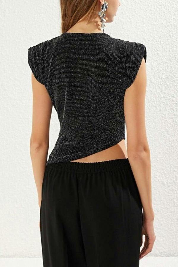 WOVCOR Glittery Knitted Blouse
